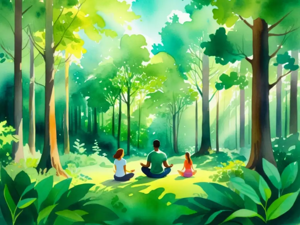 Tranquila meditación en el bosque: experiencia AR Retiro espiritual en la naturaleza, meditación guiada con realidad aumentada